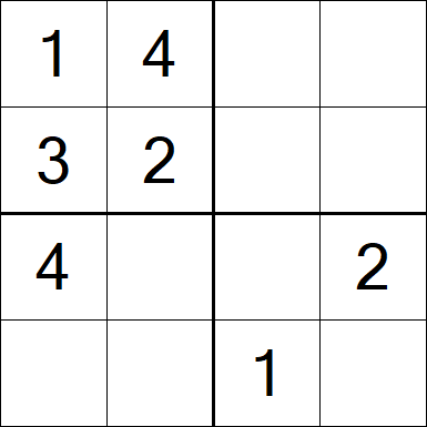 Sudoku 4x4 - Fácil