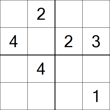 Sudoku 4x4 - Fácil