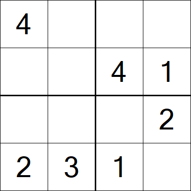Sudoku 4x4 - Fácil