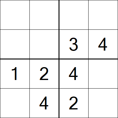 Sudoku 4x4 - Fácil