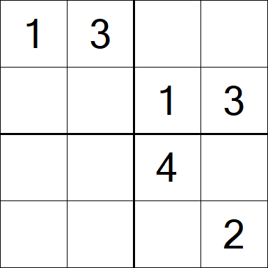 Sudoku 4x4 - Easy