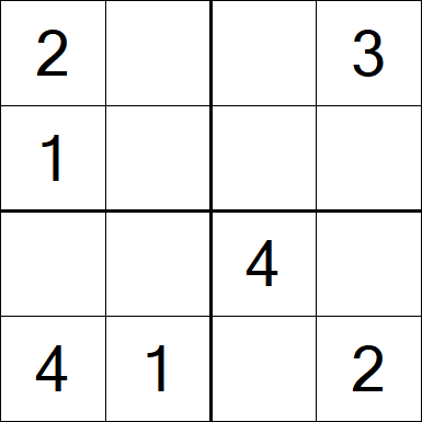 Sudoku 4x4 - Fácil