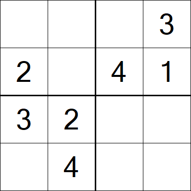 Sudoku 4x4 - Fácil