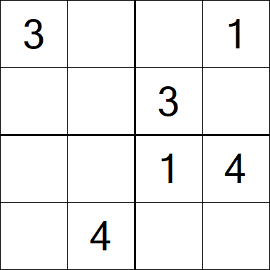 Sudoku 4x4 - Fácil