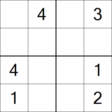 Sudoku 4x4 - Fácil