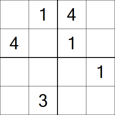 Sudoku 4x4 - Fácil