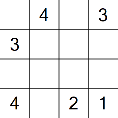 Sudoku 4x4 - Fácil