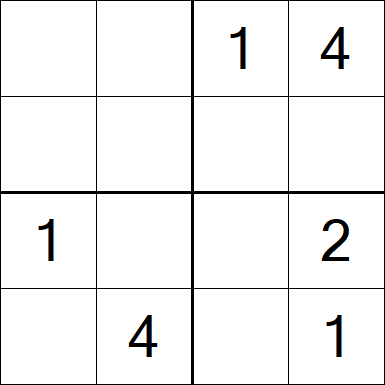 Sudoku 4x4 - Fácil