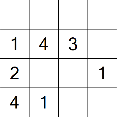 Sudoku 4x4 - Easy