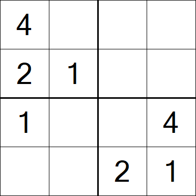 Sudoku 4x4 - Fácil