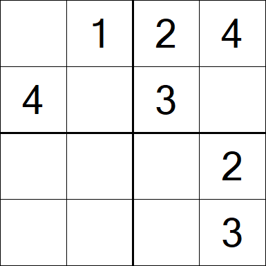 Sudoku 4x4 - Fácil