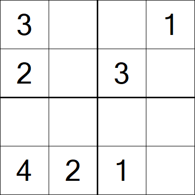 Sudoku 4x4 - Fácil