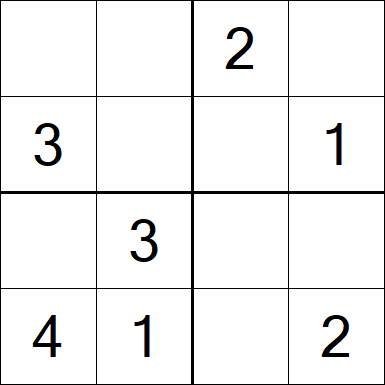 Sudoku 4x4 - Fácil