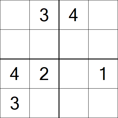 Sudoku 4x4 - Fácil