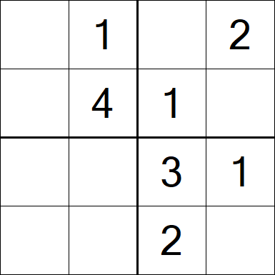Sudoku 4x4 - Fácil