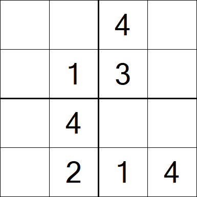 Sudoku 4x4 - Fácil