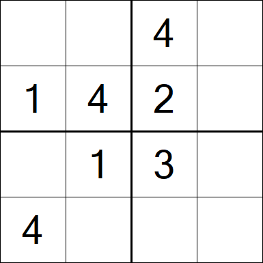 Sudoku 4x4 - Fácil