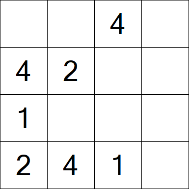 Sudoku 4x4 - Fácil