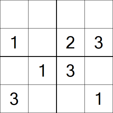 Sudoku 4x4 - Easy