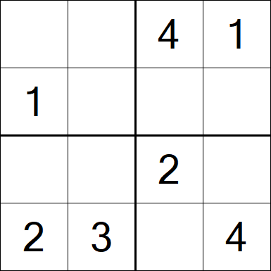 Sudoku 4x4 - Fácil