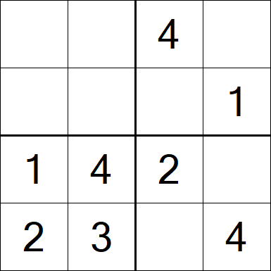 Sudoku 4x4 - Fácil
