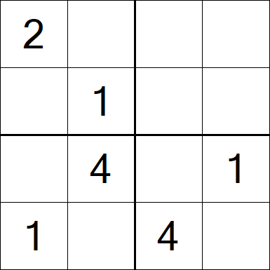 Sudoku 4x4 - Fácil