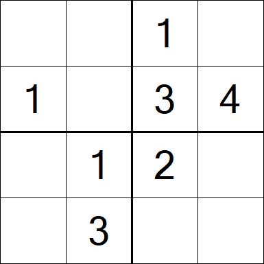 Sudoku 4x4 - Fácil