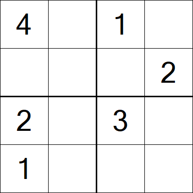 Sudoku 4x4 - Fácil