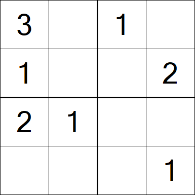 Sudoku 4x4 - Fácil