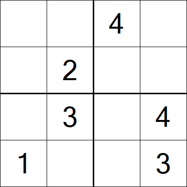Sudoku 4x4 - Easy