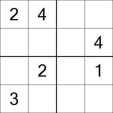 Sudoku 4x4 - Fácil