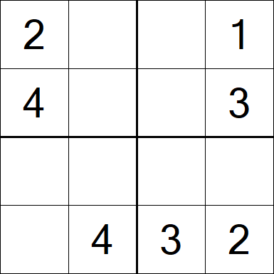Sudoku 4x4 - Fácil