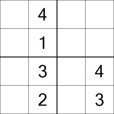 Sudoku 4x4 - Fácil
