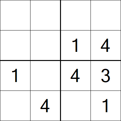 Sudoku 4x4 - Fácil