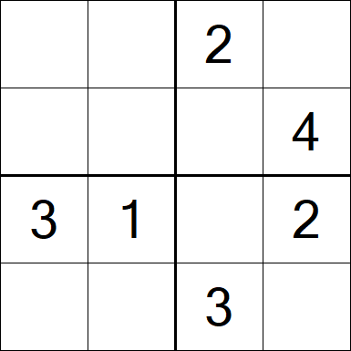 Sudoku 4x4 - Fácil