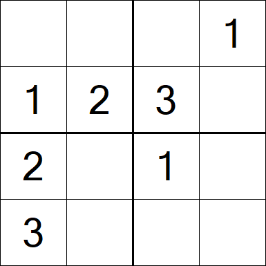 Sudoku 4x4 - Fácil