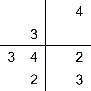 Sudoku 4x4 - Fácil