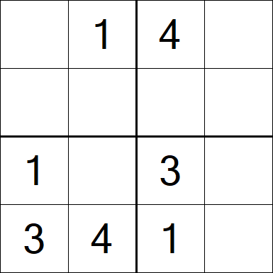Sudoku 4x4 - Fácil