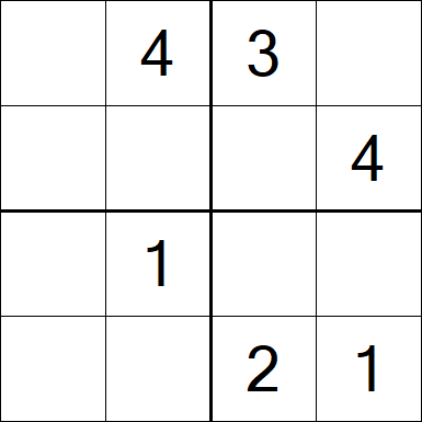 Sudoku 4x4 - Fácil