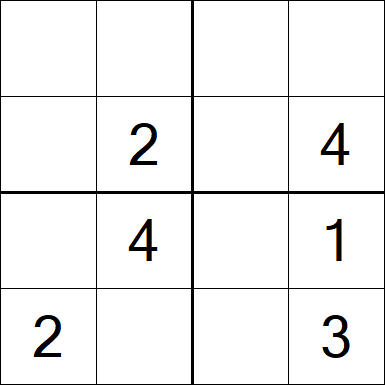 Sudoku 4x4 - Fácil