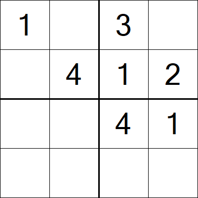 Sudoku 4x4 - Fácil