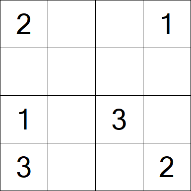 Sudoku 4x4 - Fácil