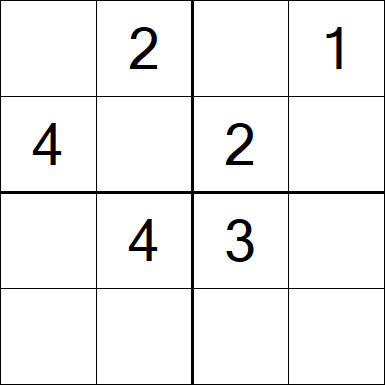 Sudoku 4x4 - Fácil