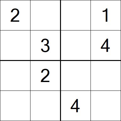 Sudoku 4x4 - Fácil