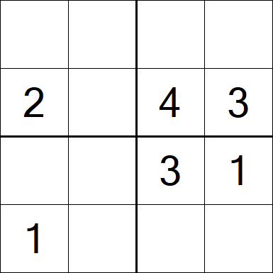 Sudoku 4x4 - Fácil