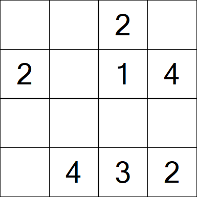 Sudoku 4x4 - Fácil