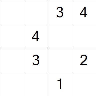Sudoku 4x4 - Fácil