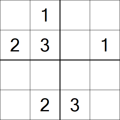 Sudoku 4x4 - Fácil