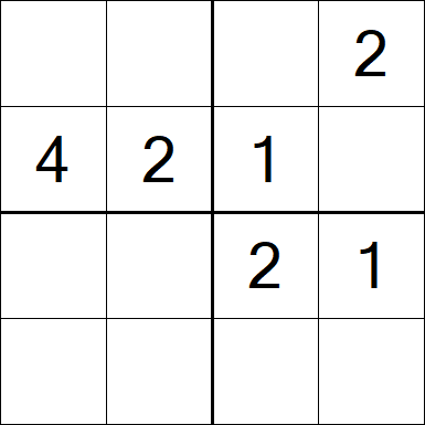 Sudoku 4x4 - Fácil