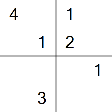 Sudoku 4x4 - Fácil